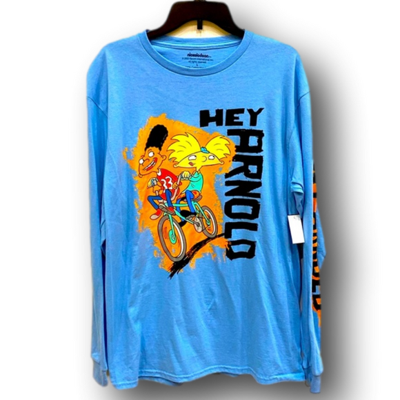 Hey Arnold Long Sleeve Graphic T-Shirt - Size Large - NWT - Picture 1 of 4